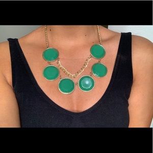 Green statement necklace
